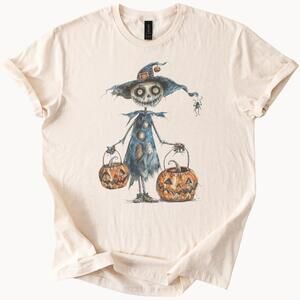 Halloween Witch With Jack O Lanterns r Graphic T Shirt